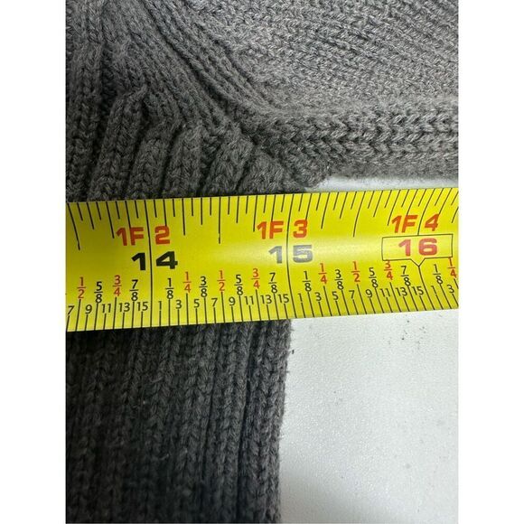 American Rag Men's Knit Sweater Gray Cotton 1/3 Zip Turtleneck White Trim Size S - Picture 7 of 10
